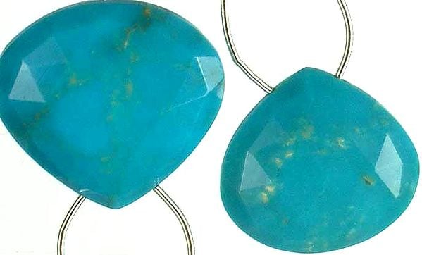 Large Turquoise Faceted Briolette