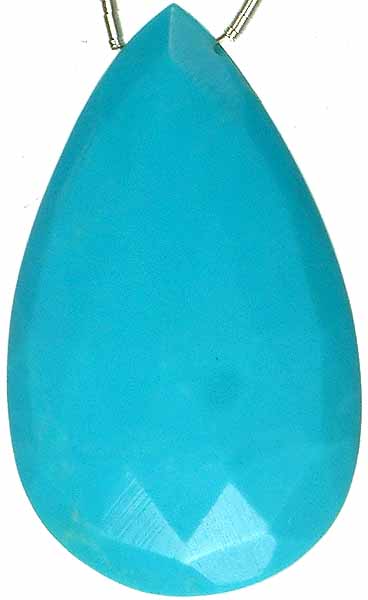 Large Turquoise Faceted Briolette