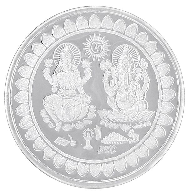 Lakshmi Ganesha Silver Coin | Sterling Silver Jewelry