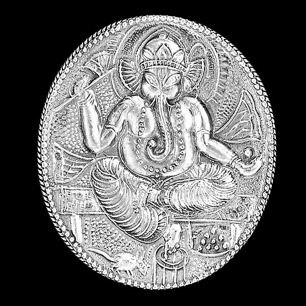 Ganesha Sterling Silver Sindoor/Roli Box