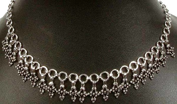 Link Necklace with Dangles from Rajasthan