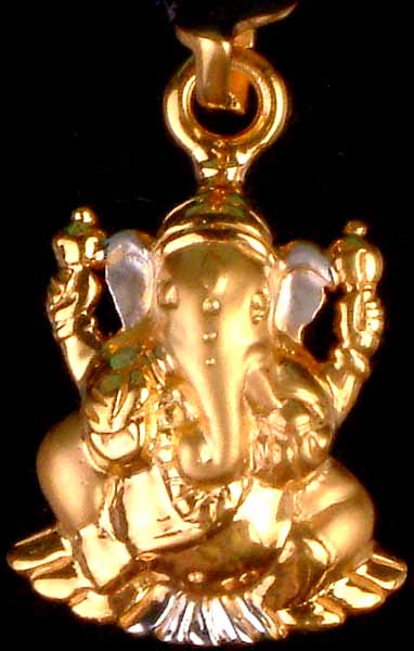 Lord Ganesha (Gold Pendant)