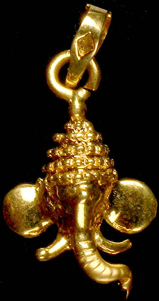 Lord Ganesha Head Pendant with Large Ears