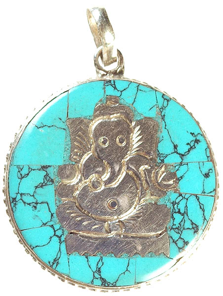 Lord Ganesha Inlay Pendant