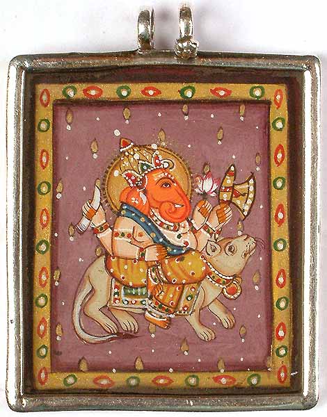 Lord Ganesha Riding His Rat