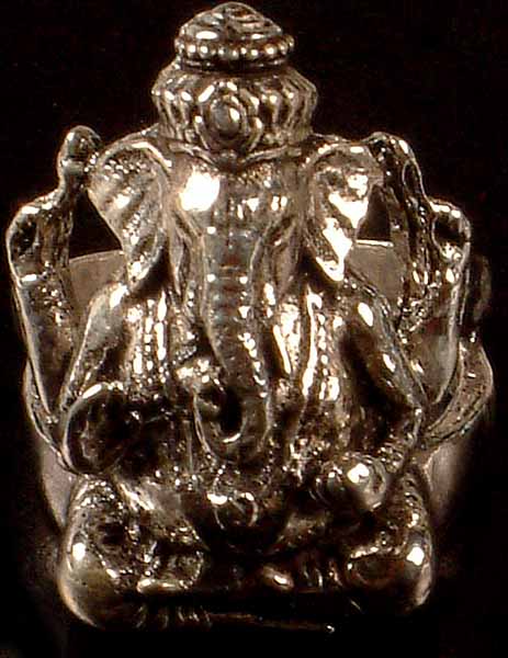 Lord Ganesha (Sterling Ring)