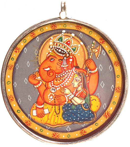 Lord Ganesha with His Shakti (Pendant)