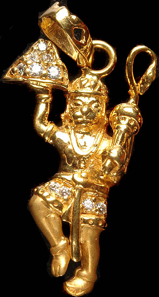 Lord Hanuman in a Dynamic Posture