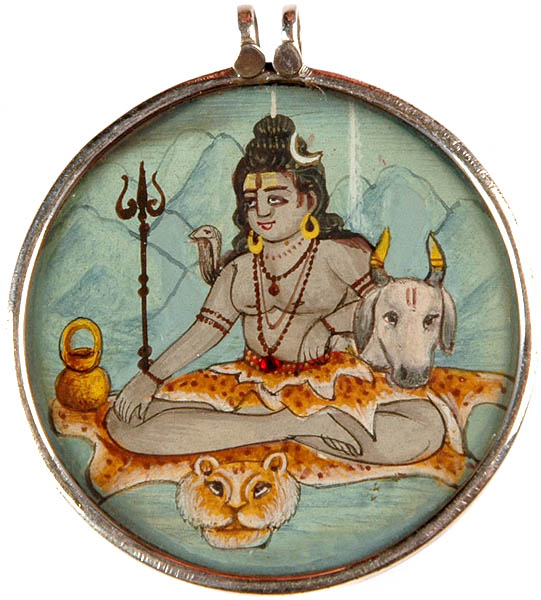 Lord Shiva Pendant with Nandi