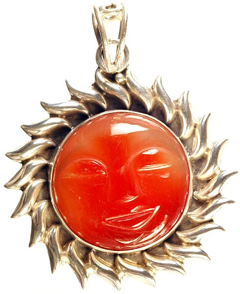 The Sun Carved in Carnelian (Pendant)
