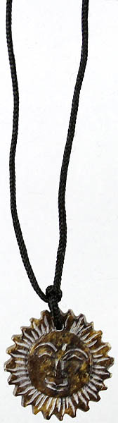 Lord Surya (Sun) Necklace with Black Cord