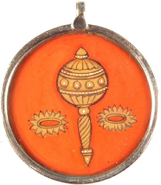 Lord Vishnu's Attributes - Conch and Wheel (pendant)