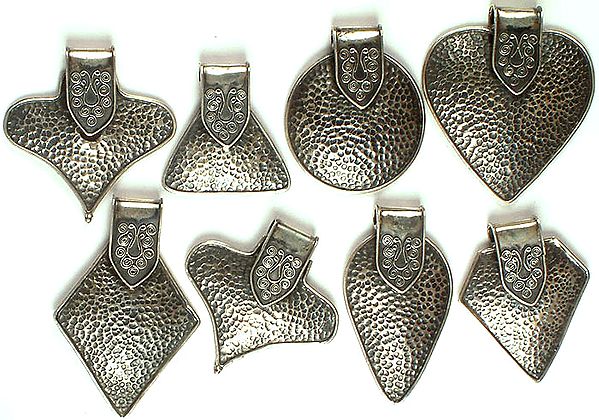 Lot of Eight Sterling Silver Pendants