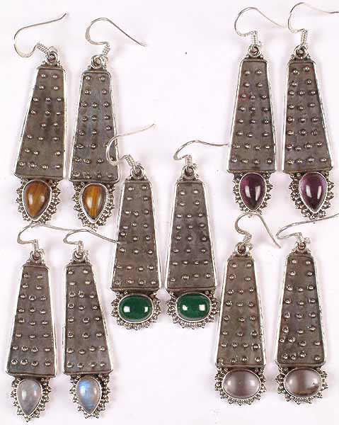 Lot of Five Antiquated Earrings