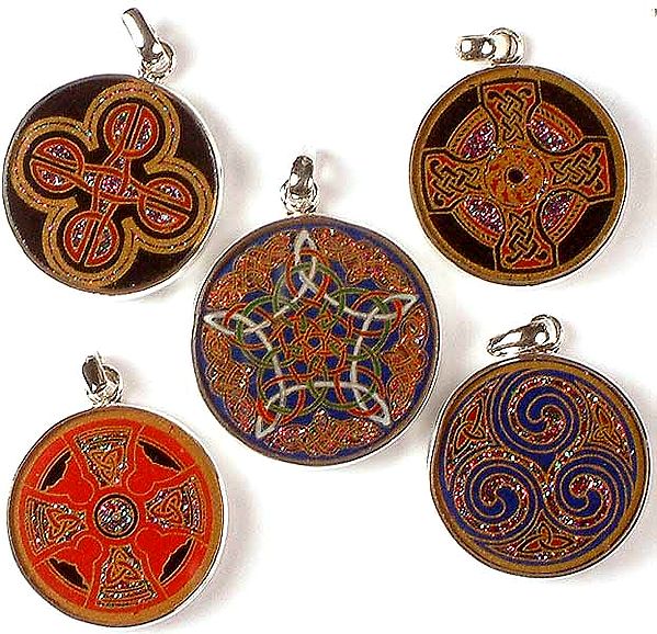 Lot of Five Celtic Pendants