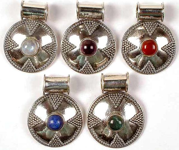 Lot of Five Circular Pendants