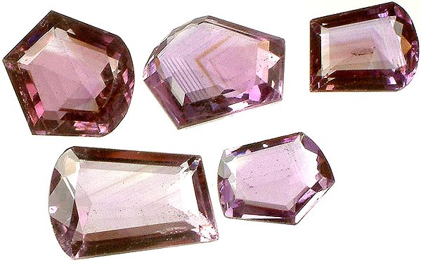 Lot of Five Faceted Ametrine