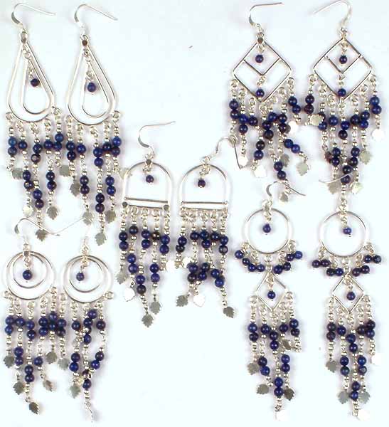Lot of Five Lapis Lazuli Chandeliers