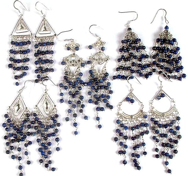 Lot of Five Lapis Lazuli Chandeliers