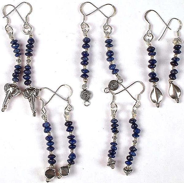 Lot of Five Lapis Lazuli Earrings