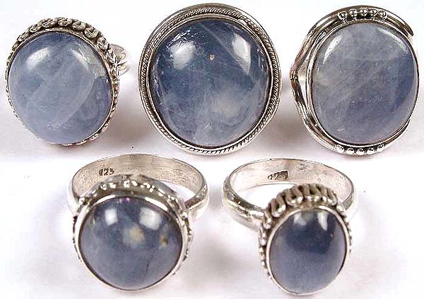 Lot of Five Star Sapphire Rings