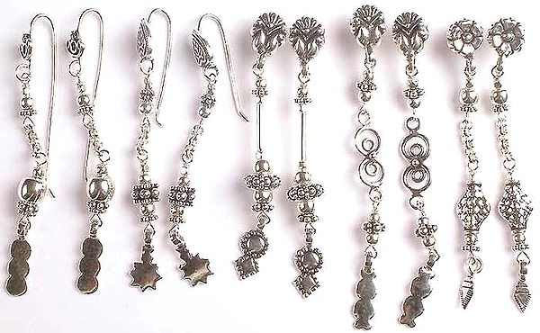 Lot of Five Sterling Earrings from Ratangarhi