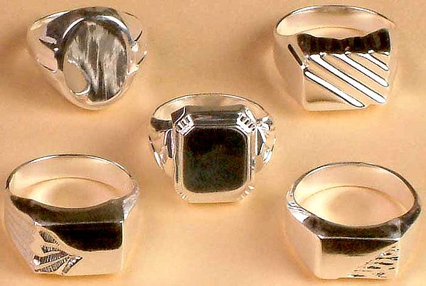 Lot of Five Sterling Rings
