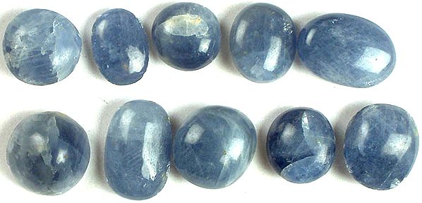 Lot of Ten Star Sapphire Cabochons