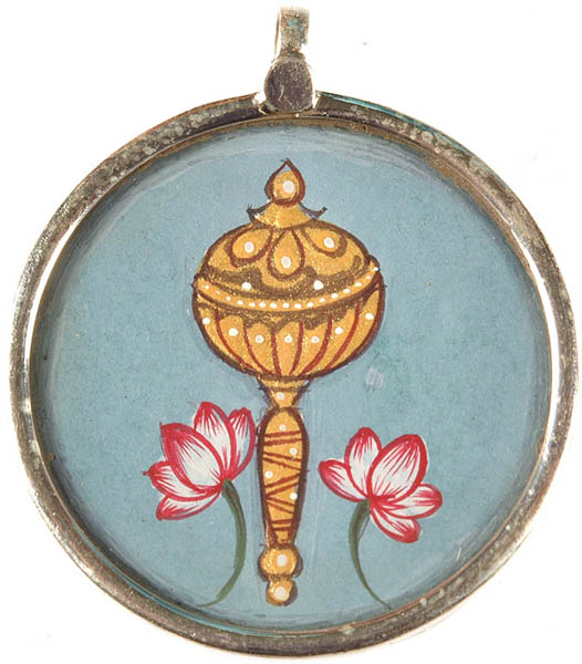 Mace with Lotus Pair - Attributes of Lord Vishnu