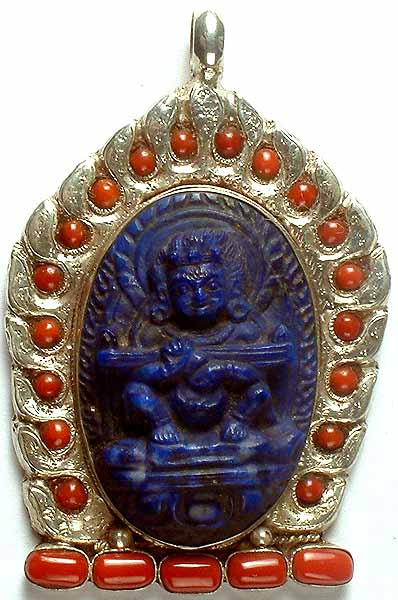 Mahakala Panjaranatha (Carved in Lapis Lazuli)