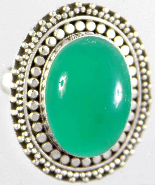 Green Onyx Oval Ring