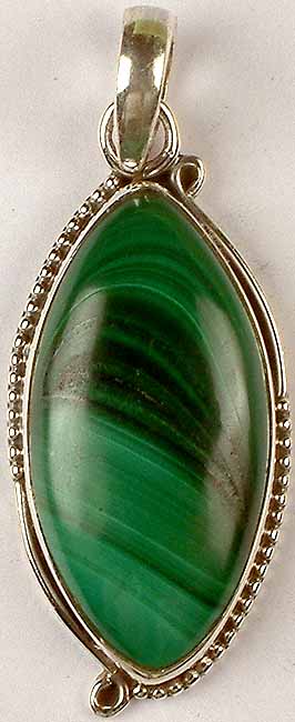Malachite Pointed Oval