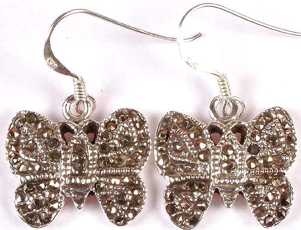 Marcasite Butterfly Earrings
