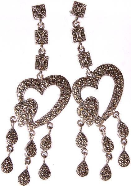 Marcasite Valentine Earrings