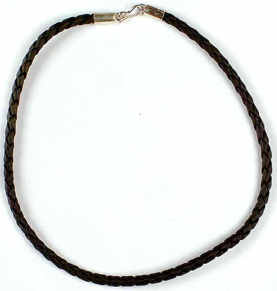 Matted Black PVC Braided Cord to Hang Your Pendants On (With Sterling Closure)