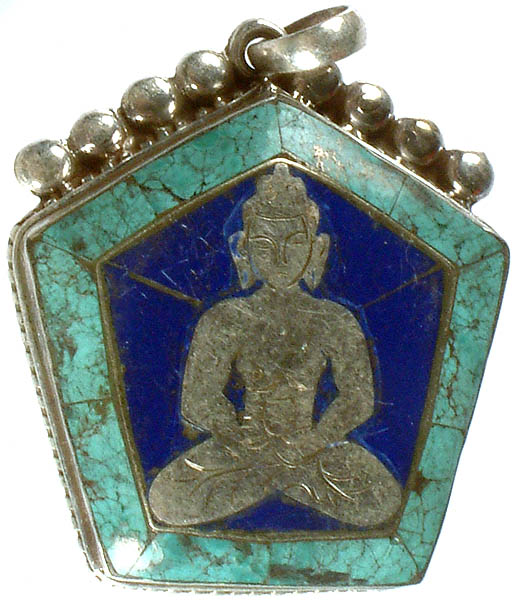 Meditating Buddha Inlay Pendant