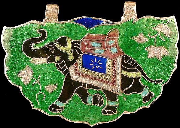 Meenakari Elephant Pendant