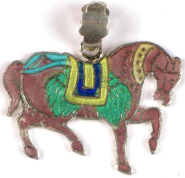 Meenakari Horse Pendant