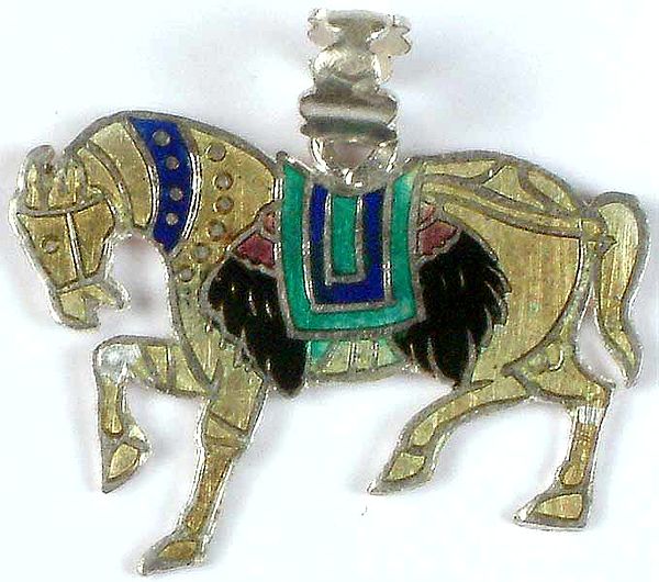 Meenakari Horse Pendant