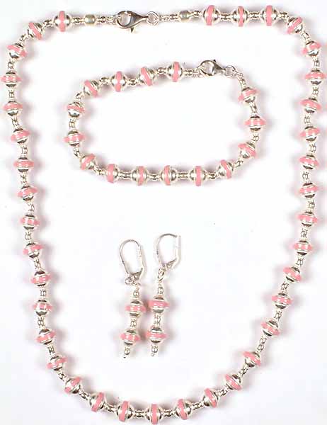 Meenakari Necklace, Bracelet and Earrings Set