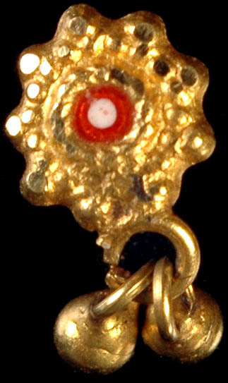 Meenakari Nose Pin with Charms