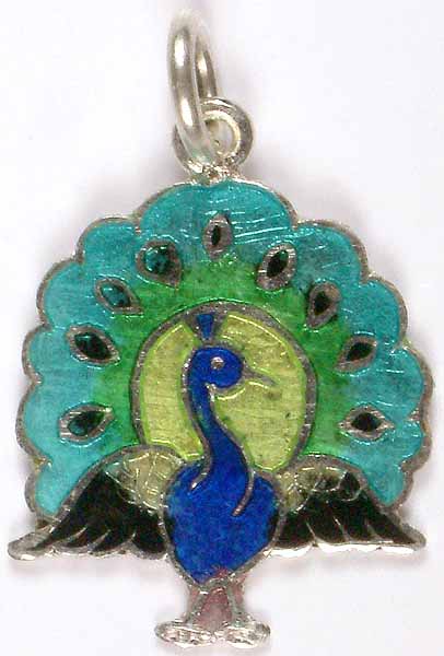 Meenakari Peacock Pendant