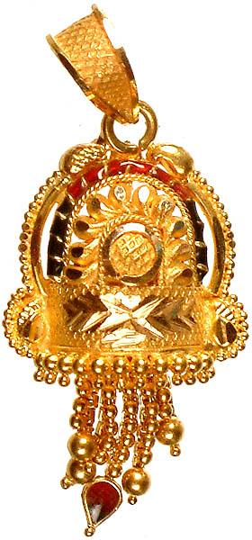 Meenakari Pendant with Dangles