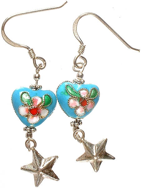 Meenakari Valentine Earrings Dangling Star