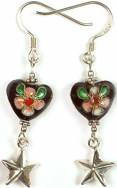 Meenakari Valentine Earrings with Star
