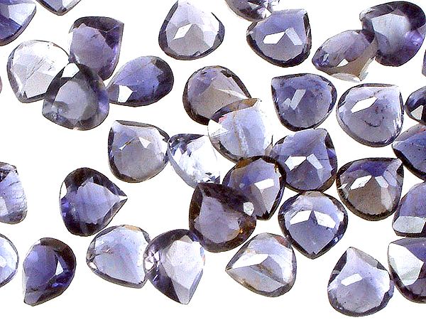 Iolite Heart Shapes  (Price Per 5 Pieces)