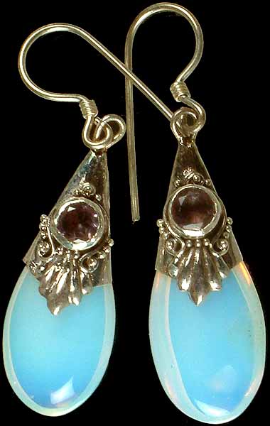 Monalisa Earrings with Faceted Amethyst