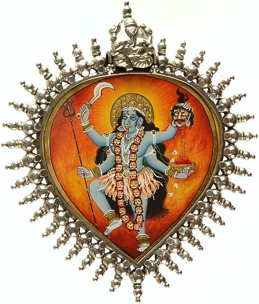 Mother Goddess Kali Yoni Pendant with Ganesha Atop