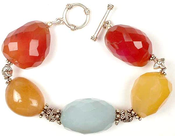 Multi Color Chalcedony Bracelet