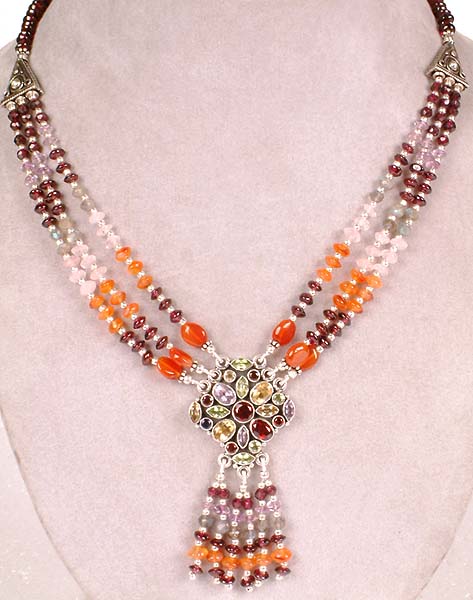 Multi Color Gemstone Necklace